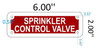 SPRINKLER CONTROL VALVE  Safety Sign SPRINKLER CONTROL VALVE  Safety Sign