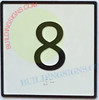 Elevator Floor Number 8 Sign- Elevator JAMB Plate Floor 8 BUILDING SIGN Elevator Floor Number 8 Sign- Elevator JAMB Plate Floor 8 BUILDING SIGN
