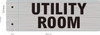 Utility Room SAFETY SIGN-Two-Sided/Double Sided Projecting, Corridor and Hallway SAFETY SIGN