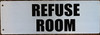 Refuse Room HPD SIGN -Two-Sided/Double Sided Projecting, Corridor and Hallway HPD SIGN