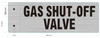 Gas Shut-Off Valve Sign-Two-Sided/Double Sided Projecting, Corridor and Hallway HPD SIGN