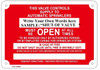 Control Valve  Must be Open at All TimesSign