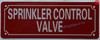 SPRINKLER CONTROL VALVE SAFETY SIGN
