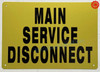 Main Service Disconnect Sign Main Service Disconnect Sign
