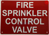 Fire Sprinkler Control Valve DOB SIGN