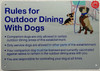 RULES FOR OUTDOOR DINING WITH DOGS SignNYC RESTURANT SIGN RULES FOR OUTDOOR DINING WITH DOGS SignNYC RESTURANT SIGN