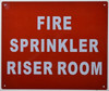 FIRE SPRINKLER RISER ROOM SAFETY SIGN FIRE SPRINKLER RISER ROOM SAFETY SIGN