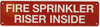 FIRE SPRINKLER RISER INSIDE SIGN, Fire Safety Sign