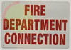 FIRE Department Connection SignFDC Sign