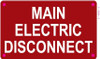 MAIN ELECTRIC DISCONNECT DOB SIGN