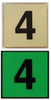 PHOTOLUMINESCENT DOOR NUMBER 4 SIGNAGE HEAVY DUTY / GLOW IN THE DARK "DOOR NUMBER FOUR" SIGNAGE HEAVY DUTY