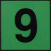 PHOTOLUMINESCENT DOOR NUMBER 9 SAFETY SIGNHEAVY DUTY / GLOW IN THE DARK "DOOR NUMBER NINE" SAFETY SIGNHEAVY DUTY