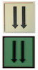 PHOTOLUMINESCENT 2 DOWN ARROWS SIGNAGE HEAVY DUTY / GLOW IN THE DARK "TWO DOWNWARD ARROWS" SIGNAGE HEAVY DUTY PHOTOLUMINESCENT 2 DOWN ARROWS SIGNAGE HEAVY DUTY / GLOW IN THE DARK "TWO DOWNWARD ARROWS" SIGNAGE HEAVY DUTY
