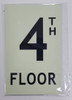 FLOOR NUMBER Sign4TH FLOOR SignPHOTOLUMINESCENT GLOW IN THE DARK SIGNAGE FLOOR NUMBER Sign4TH FLOOR SignPHOTOLUMINESCENT GLOW IN THE DARK SIGNAGE