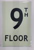 FLOOR NUMBER Sign9TH FLOOR SignPHOTOLUMINESCENT GLOW IN THE DARK SIGN FLOOR NUMBER Sign9TH FLOOR SignPHOTOLUMINESCENT GLOW IN THE DARK SIGN