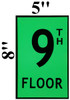 FLOOR NUMBER Sign9TH FLOOR SignPHOTOLUMINESCENT GLOW IN THE DARK DOB SIGN FLOOR NUMBER Sign9TH FLOOR SignPHOTOLUMINESCENT GLOW IN THE DARK DOB SIGN