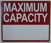 Maximum CapacitySign Maximum CapacitySign