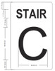 PHOTOLUMINESCENT STAIR C HPD SIGN HEAVY DUTY / GLOW IN THE DARK "STAIR C" HPD SIGN HEAVY DUTY