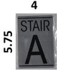 FLOOR NUMBER SignSTAIR A SignBRUSHED ALUMINUM FLOOR NUMBER SignSTAIR A SignBRUSHED ALUMINUM