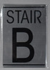 FLOOR NUMBER SignSTAIR B SignBRUSHED ALUMINUM FLOOR NUMBER SignSTAIR B SignBRUSHED ALUMINUM