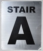 FLOOR NUMBER SignSTAIR A SignSILVER FLOOR NUMBER SignSTAIR A SignSILVER