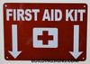 "First Aid Kit" Sign with Down Arrow "First Aid Kit" Sign with Down Arrow