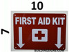 "First Aid Kit" HPD SIGN with Down Arrow "First Aid Kit" HPD SIGN with Down Arrow