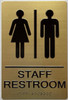 STAFF RESTROOM SIGN- TACTILE BUILDING SIGNWITH BRAILLE, RAISED LETTER AND PICTOGRAM