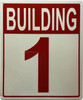 Building Number 1 Sign: Building - 1 sign