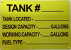 Tank # HPD SIGN -Tank Number HPD SIGN Tank # HPD SIGN -Tank Number HPD SIGN