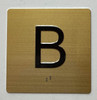 B Elevator Jamb Plate DOB SIGN With Braille and raised number-Elevator basement floor number DOB SIGN