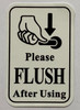 PLEASE FLUSH AFTER USING STICKERS WITH IMAGE PLEASE FLUSH AFTER USING STICKERS WITH IMAGE