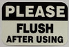 PLEASE FLUSH AFTER USING STICKER PLEASE FLUSH AFTER USING STICKER