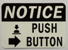 NOTICE PUSH BUTTON Decal Sticker NOTICE PUSH BUTTON Decal Sticker