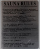 SAFTEY SIGN: SAUNA RULES HPD SIGN SAFTEY SIGN: SAUNA RULES HPD SIGN