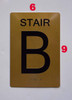 Stair and floor HPD SIGN Raised letters , Raised Image & Grade 2 Braille - Includes Red Adhesive pad for Easy Installation