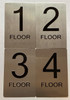 FLOOR NUMBER Signcomes with Raised letters & Grade 2 Braille - Includes Adhesive pad for Easy Installation