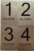 FLOOR NUMBER Signcomes with Raised letters & Grade 2 Braille - Includes Adhesive pad for Easy Installation