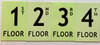 Floor Number set SIGNAGE  Metal Floor Signs, Aluminum Signs for First, Second, Third, Fourth Floor SIGNAGE