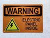 WARNING ELECTRIC PANEL INSIDE COMPLIANCE SIGN WARNING ELECTRIC PANEL INSIDE COMPLIANCE SIGN