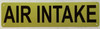 AIR INTAKE, Compliance Sign