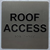 ROOF ACCESS SIGNAGE Raised letters & Grade 2 Braille - Includes Red Adhesive pad for Easy Installation