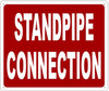 STANDPIPE CONNECTION  Sign STANDPIPE CONNECTION  Sign