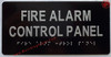 Fire Alarm Control panel sign Raised letters & Grade 2 Braille - Includes Red Adhesive pad for Easy Installation