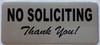 NO SOLICITING THANK YOU SIGN NO SOLICITING THANK YOU SIGN