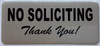 NO SOLICITING THANK YOU COMPLIANCE SIGN NO SOLICITING THANK YOU COMPLIANCE SIGN