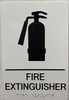 FIRE EXTINGUISHER SIGNAGE with Raised letters/Image & Grade 2 Braille - Includes Red Adhesive pad for Easy Installation
