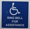 ADA Access Ring Bell for Assistance  Signage