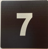 Apartment number sign/DOOR NUMBER SIGNAGE 4x4 inch, Black, with double sided tape-The Broadway Line