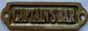 CAPTAIN BAR BRASS HPD SIGN